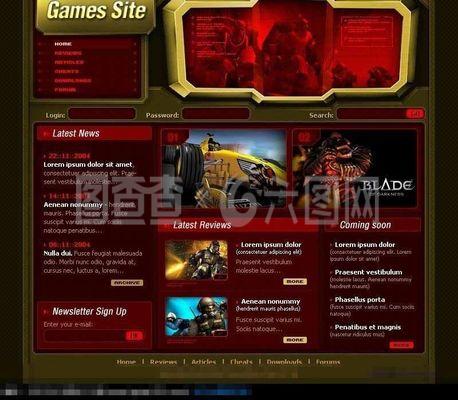 網絡游戲公司網站設計模板與軟件解決方案